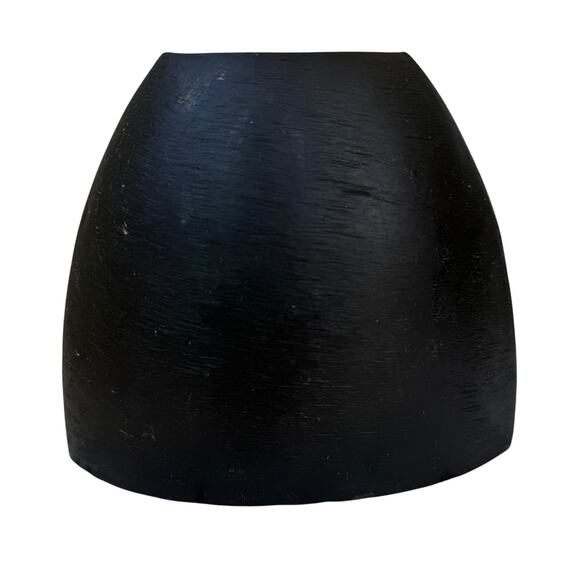 Unbranded Other - Vase Black Brushed Metal Modern Organic Asymmetrical Textured Matte Finish 5”